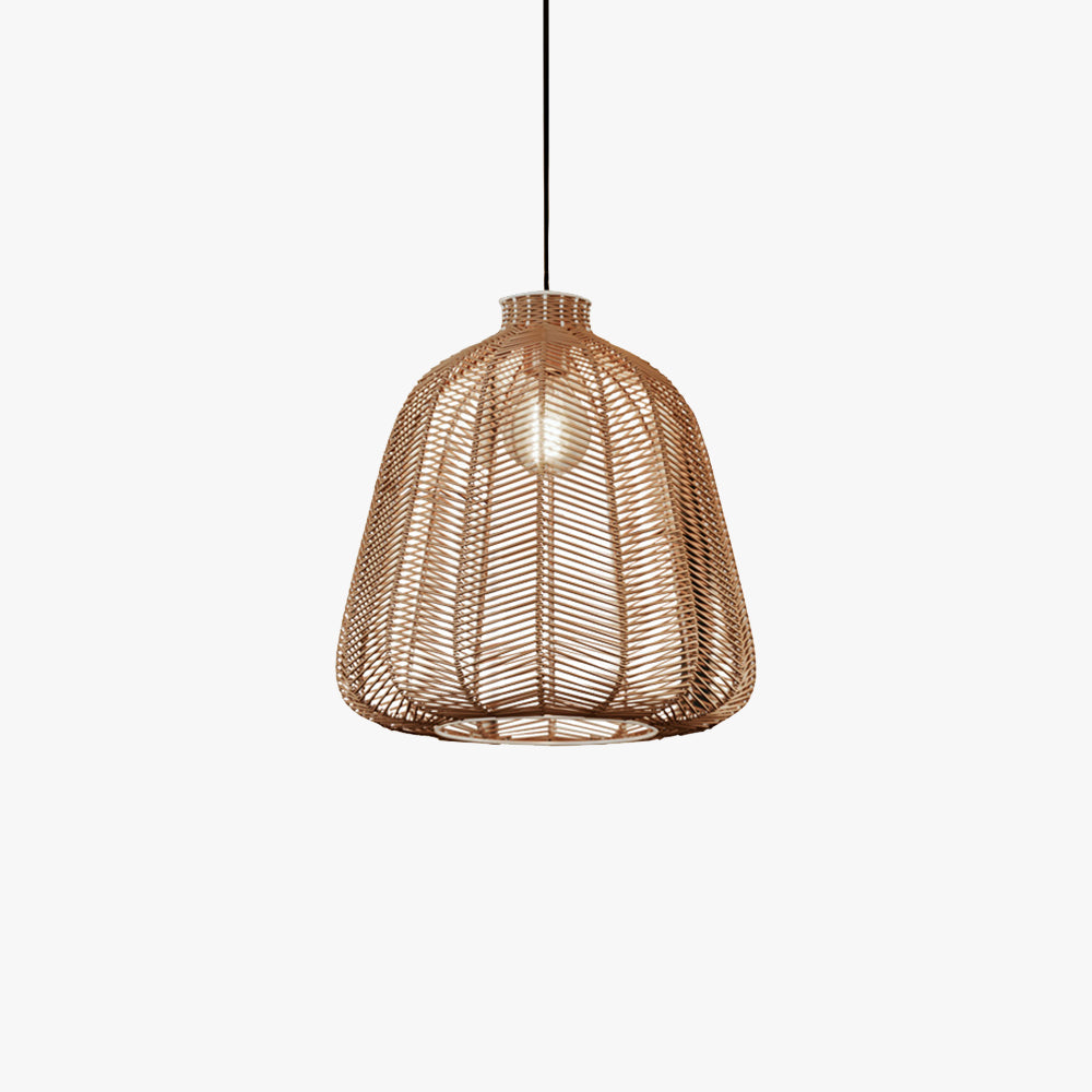Muto lampă suspendată LED minimalistă cu ratan pentru living, cameră de dormit sau bar