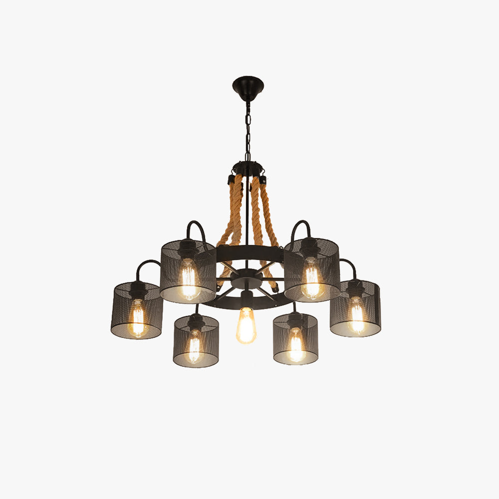 Epoch lampă suspendată Vintage LED negru Coardă/metal living