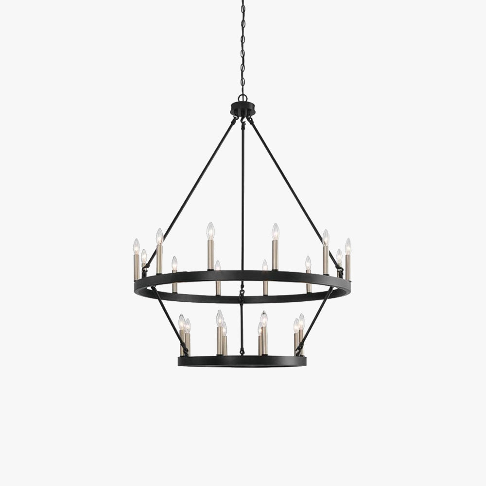 Silva candelabru negru din metal, modern, industrial, LED, pentru living