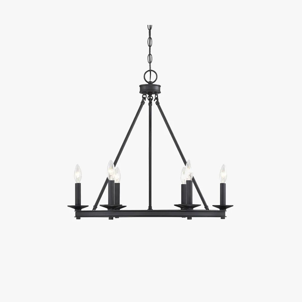 Silva modern candelabru cu abajur din metal negru pentru living/cameră de dormit