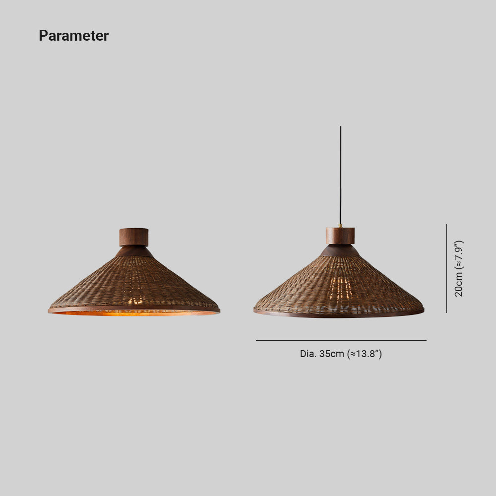 Silva lampă suspendată Retro Design LED din ratan pentru living/restaurant/hotel