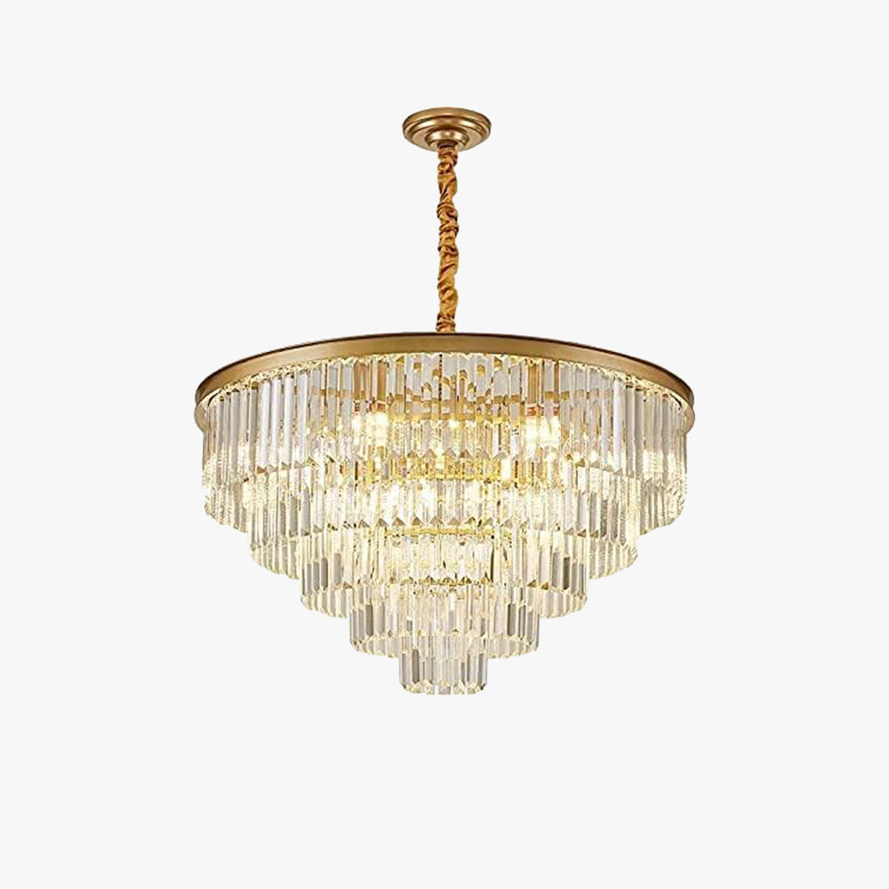 Arisha lampă suspendată LED modernă Decorativă Lux cristal metal negru/Aur Inel dormitor/living