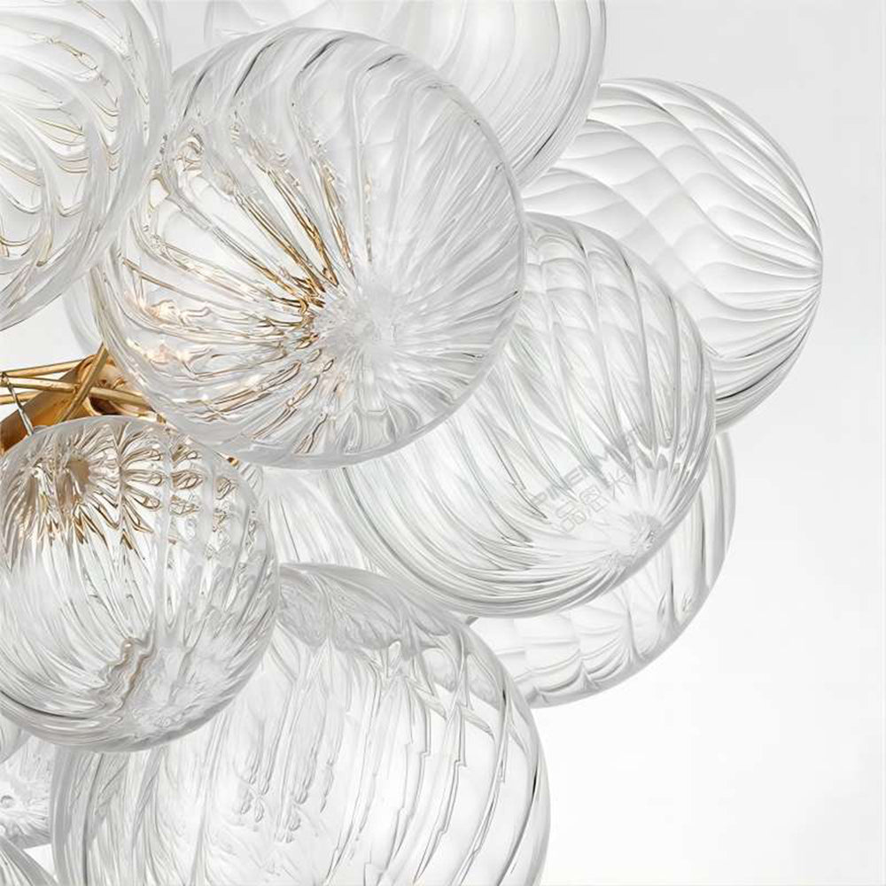 Valentina candelabru din sticlă, de lux, modern, LED, cu bule, pentru living