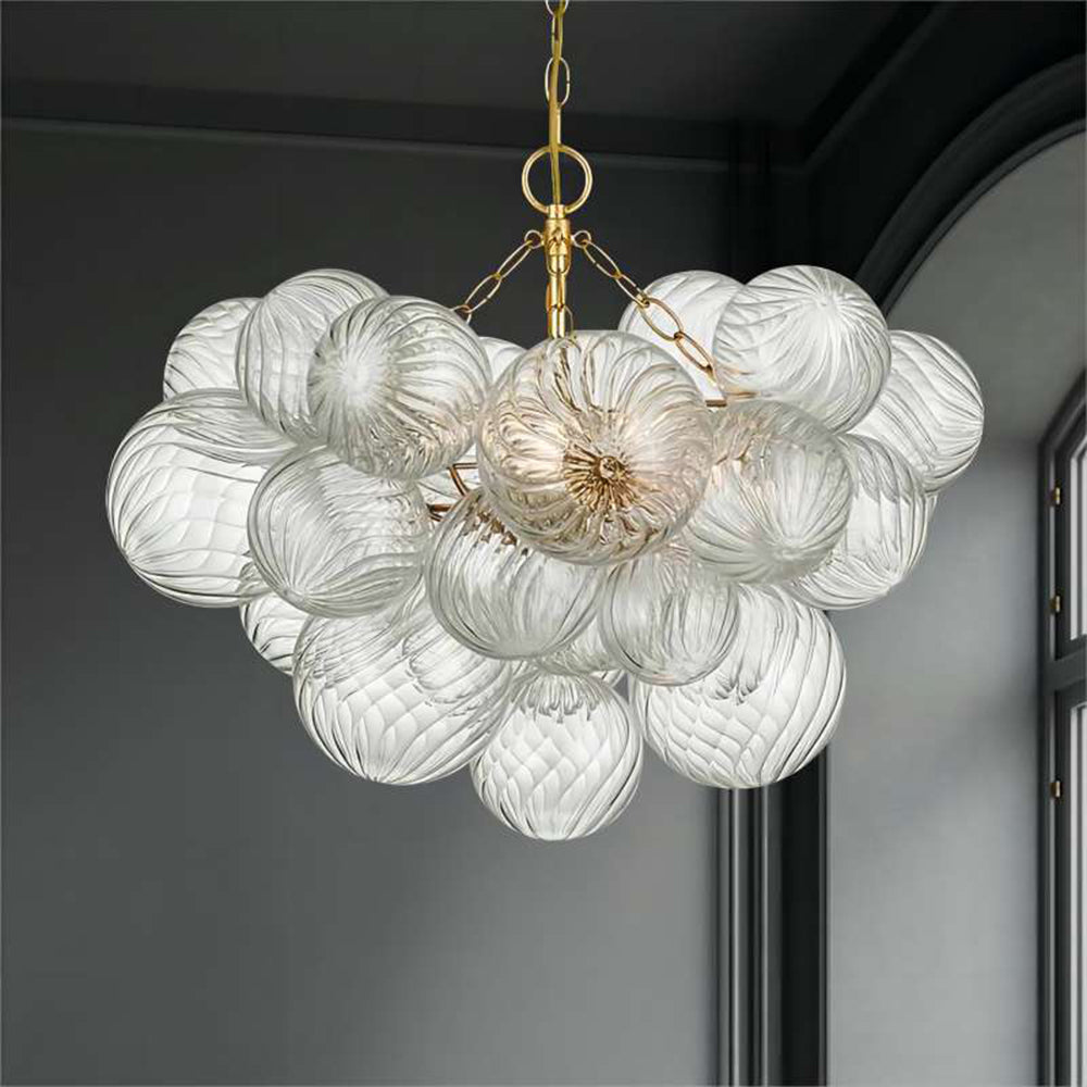 Valentina candelabru din sticlă, de lux, modern, LED, cu bule, pentru living