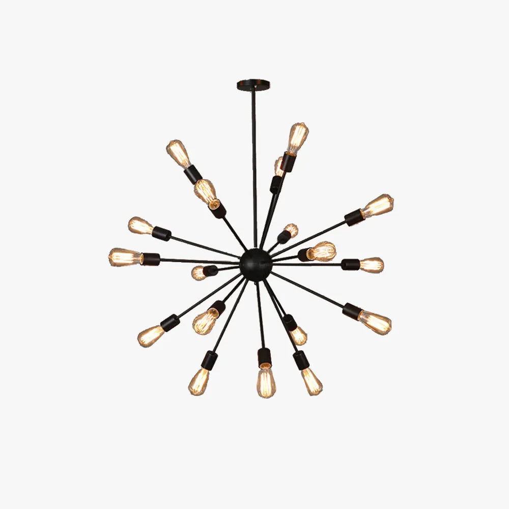 Austin candelabru  industrial negru pentru Sufragerie, pentru restaurant
