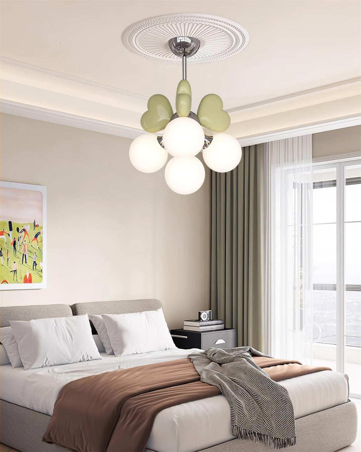 Candelabru Heart Accents glob Shades jucăuș modern copii Room