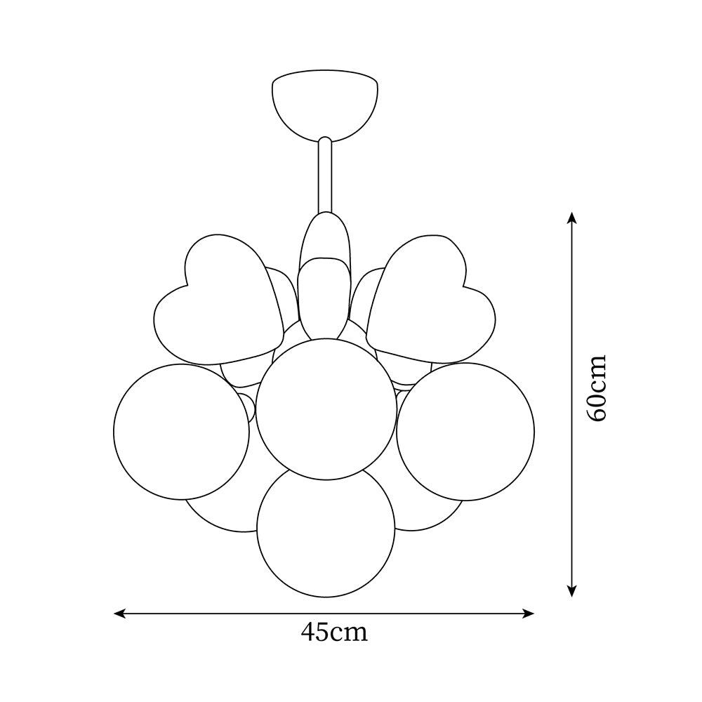 Candelabru Heart Accents glob Shades jucăuș modern copii Room