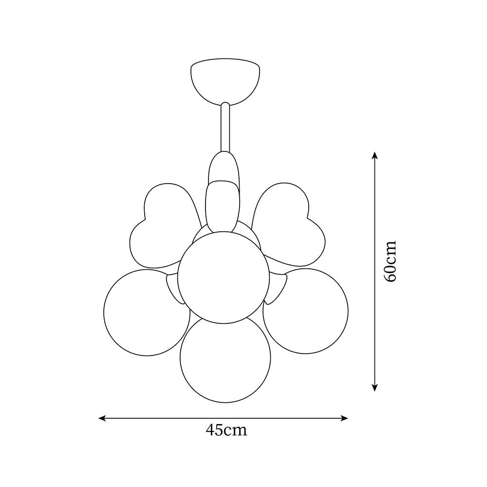 Candelabru Heart Accents glob Shades jucăuș modern copii Room