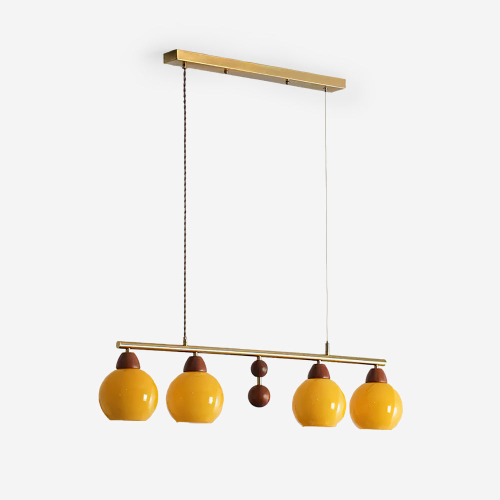 Lioruella suflat manual candelabru din sticlă