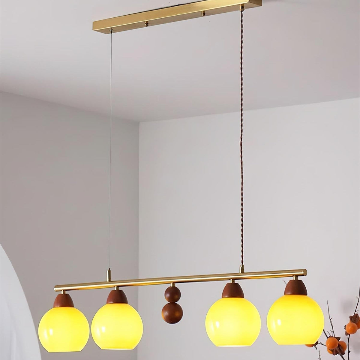 Lioruella suflat manual candelabru din sticlă