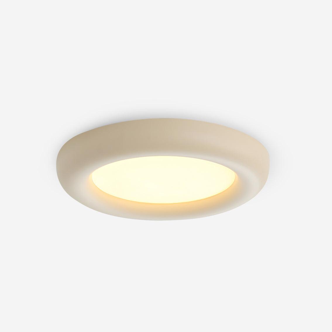 Plafonieră aplicată bej cu rozetă de tavan minimalist
