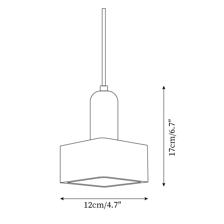 Lava lampă suspendată din travertin, pătrată