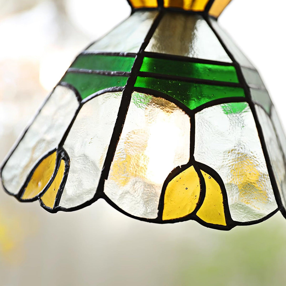 Coriva lampă suspendată din sticlă colorată, în stil modernist de la mijlocul secolului