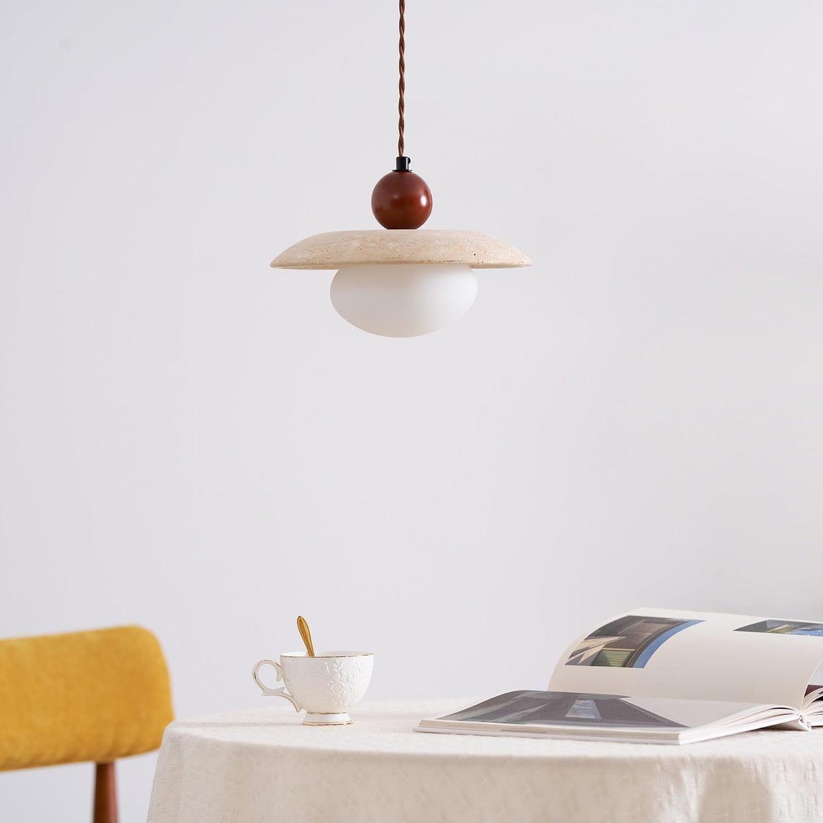 Seroaya lampă suspendată candelabru din travertin în stil modern