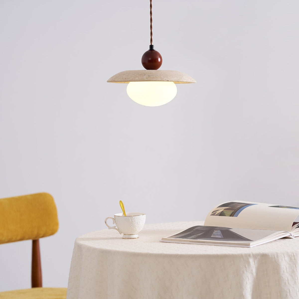Seroaya lampă suspendată candelabru din travertin în stil modern