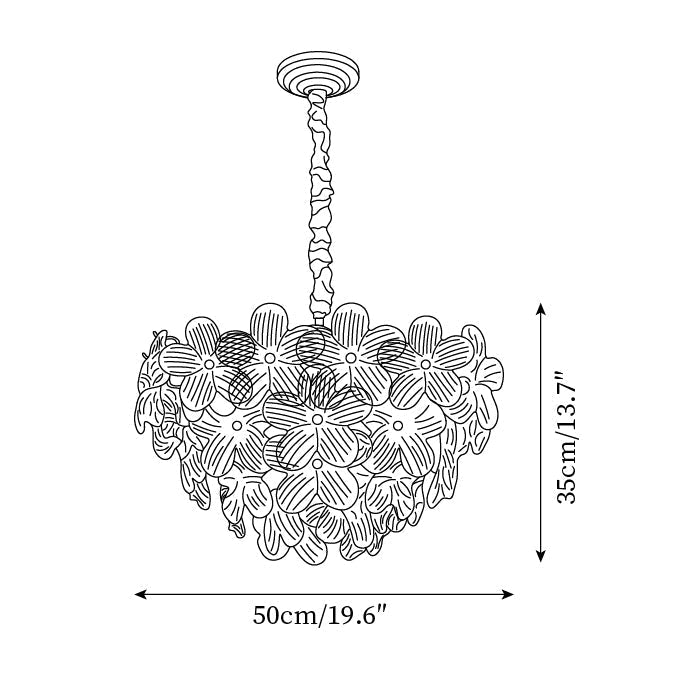 Cavine candelabru roz din sticlă, cu flori