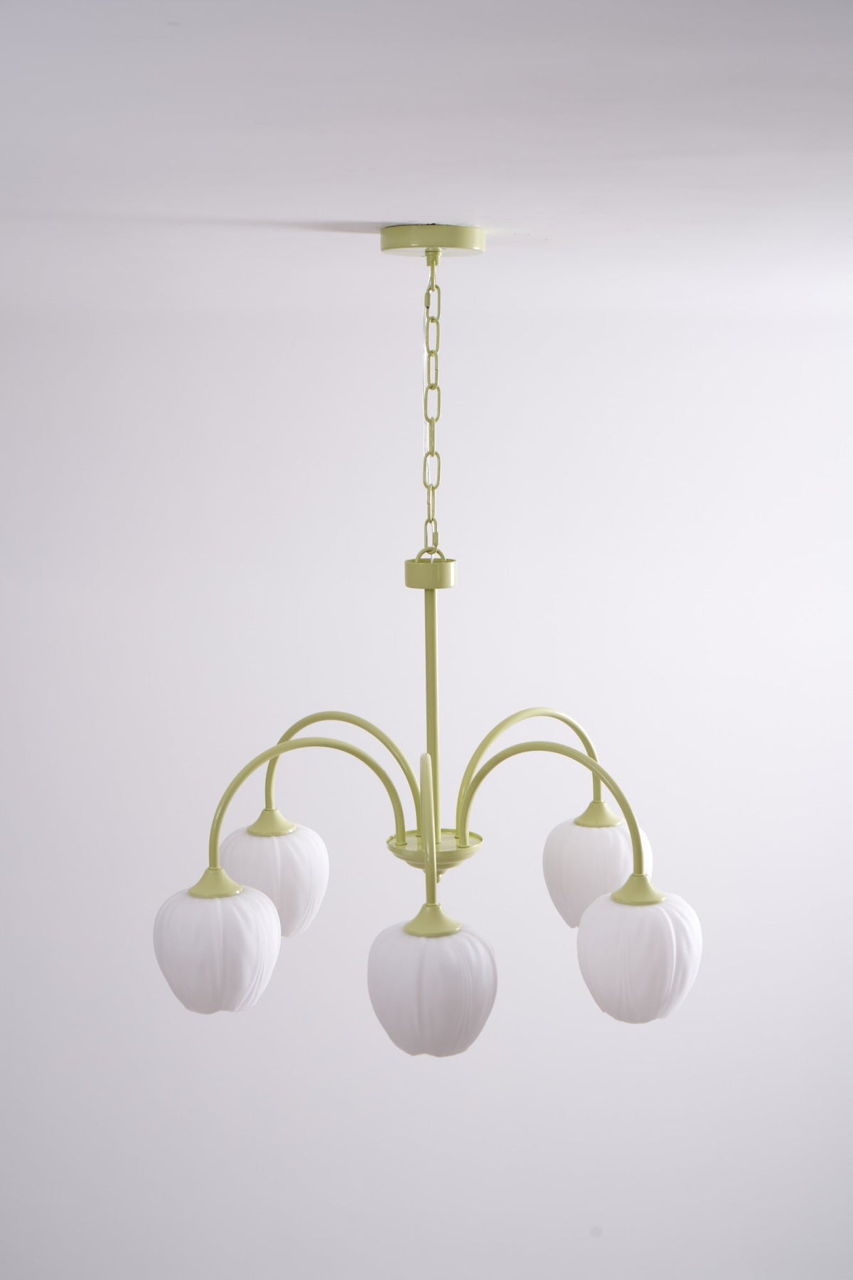 Eiraine candelabru Tulip Matcha sticlă