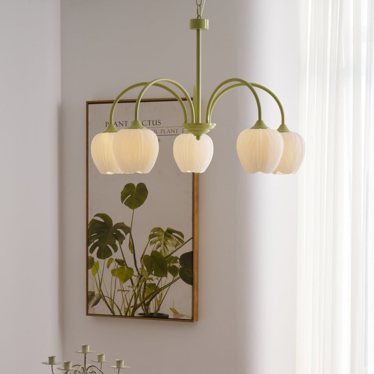 Candelabru Tulip Fresh din sticlă