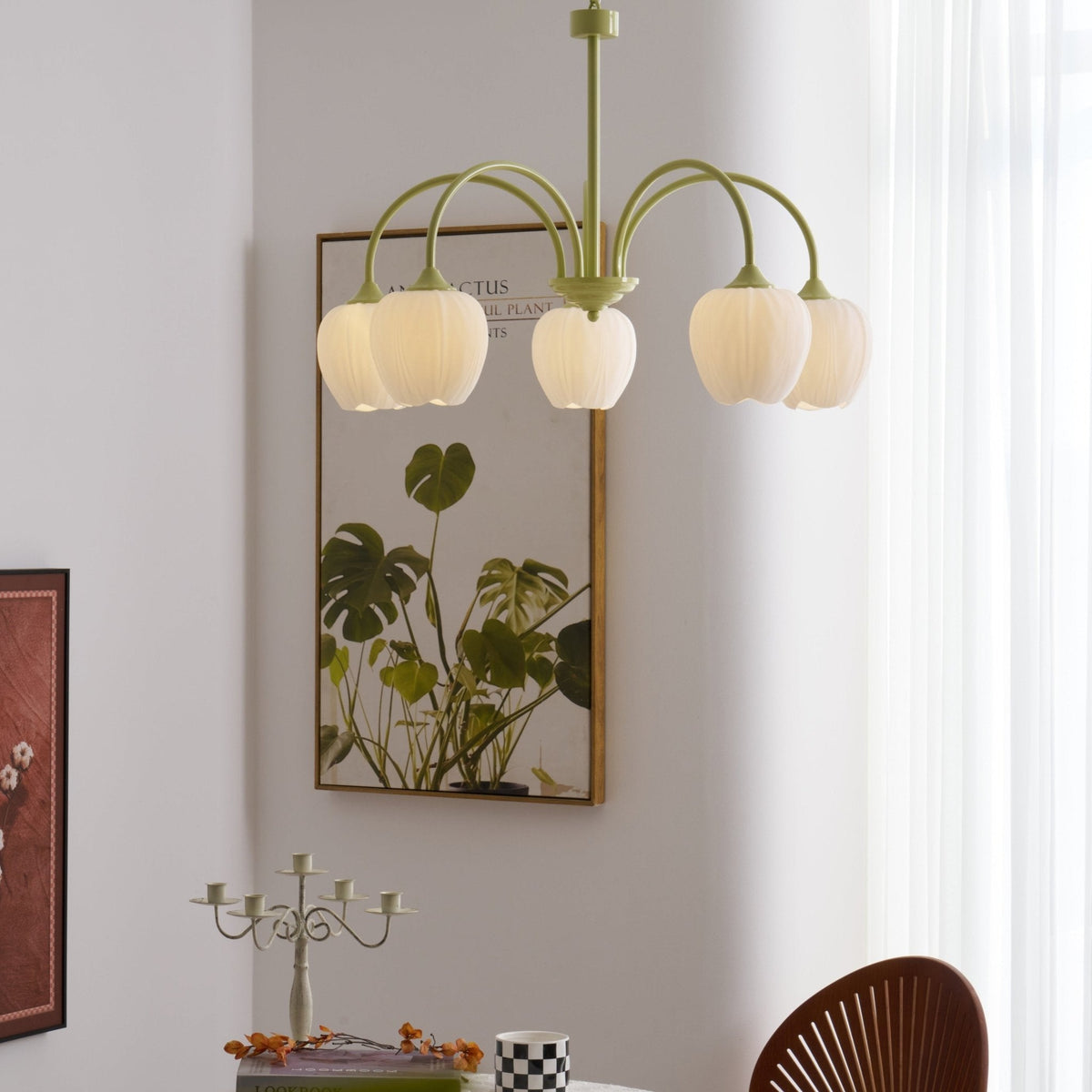 Candelabru Tulip Fresh din sticlă