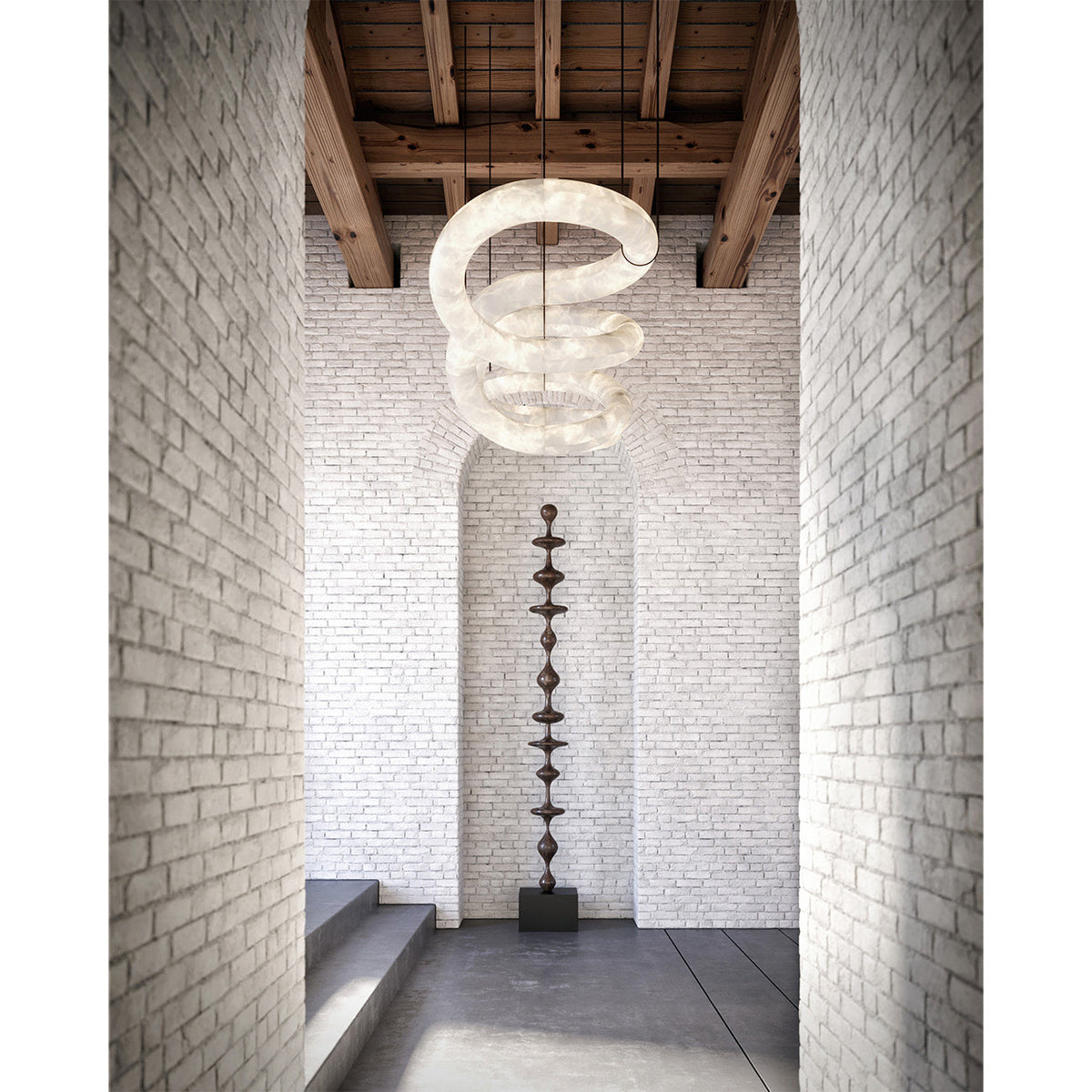 Albuelle candelabru din alabastru