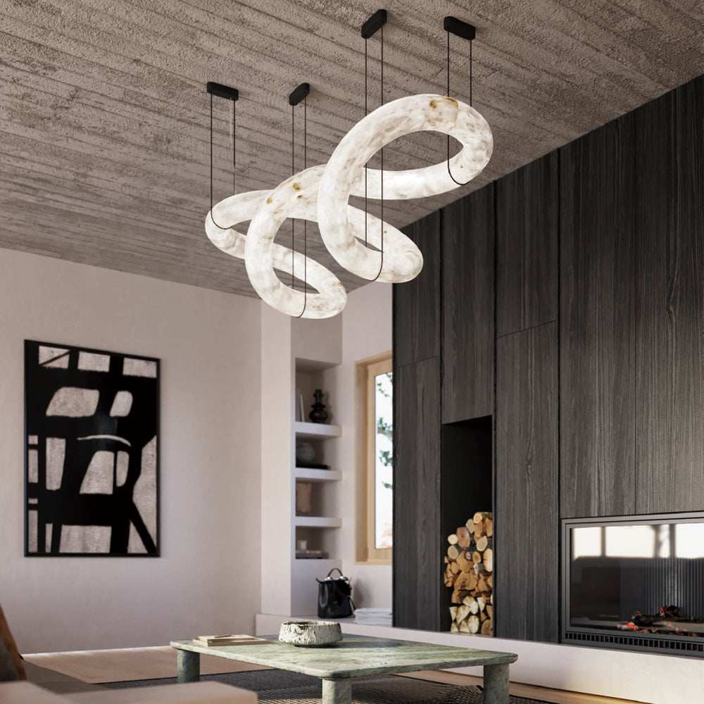 Albuelle candelabru din alabastru