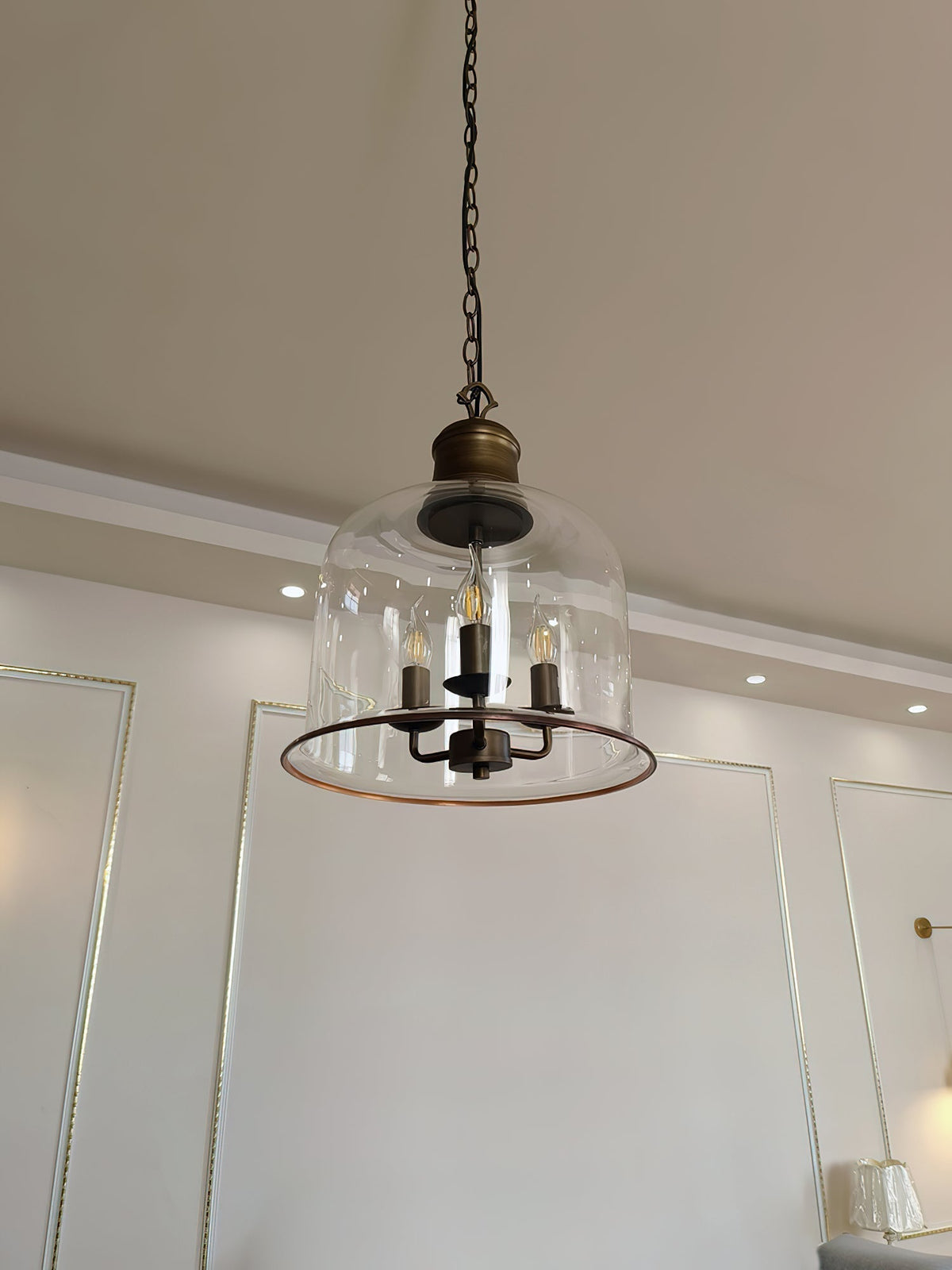 Celaniella lampă suspendată din sticlă, vintage, elegantă