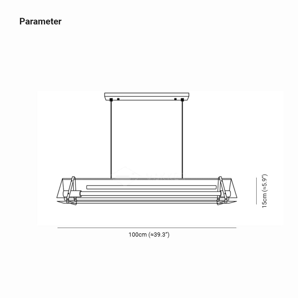 Arisha lampă suspendată industrială triunghiulară din metal/sticlă, aur