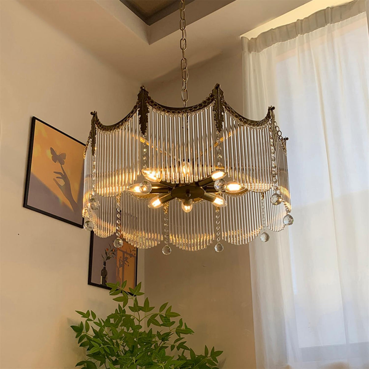 Elias candelabru Luxos din sticlă Farmhouse