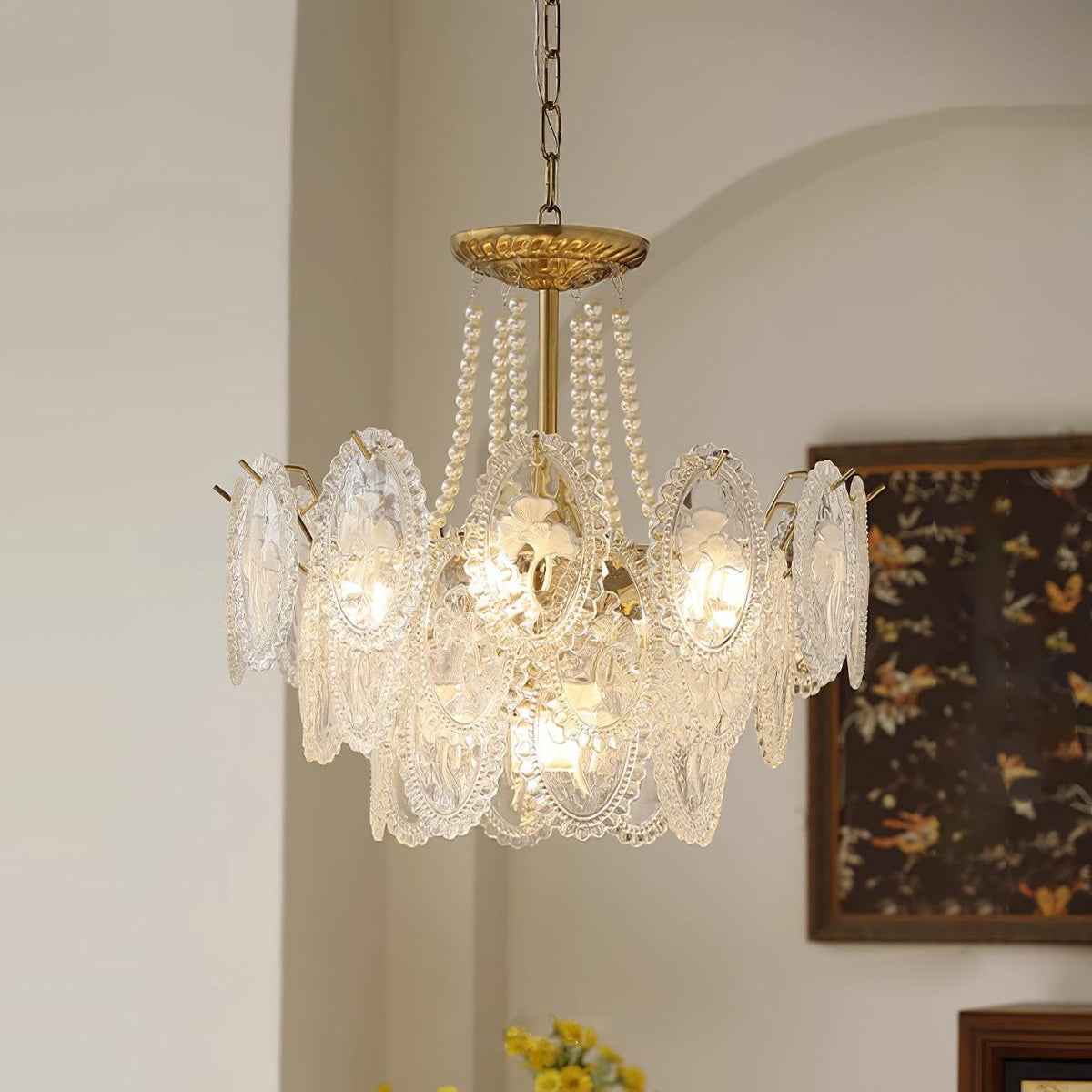 Havin candelabru Perle lucioase