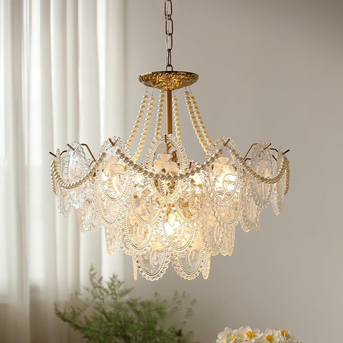 Havin candelabru Perle lucioase