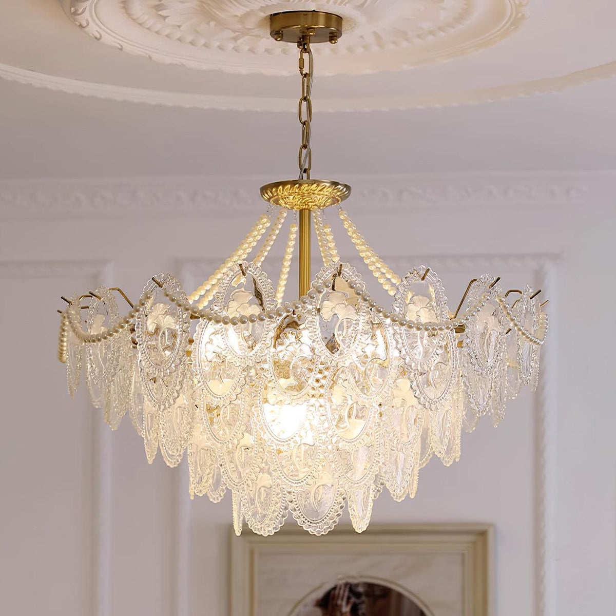 Havin candelabru Perle lucioase
