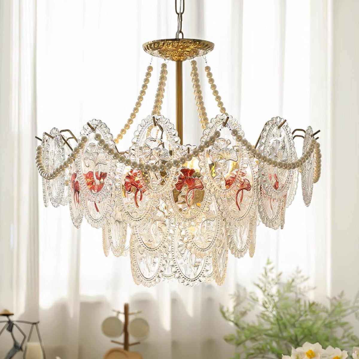 Havin candelabru Perle lucioase