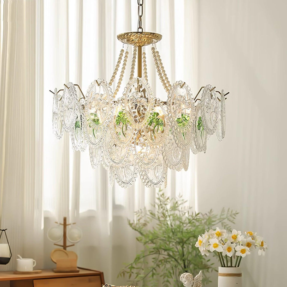 Havin candelabru Perle lucioase