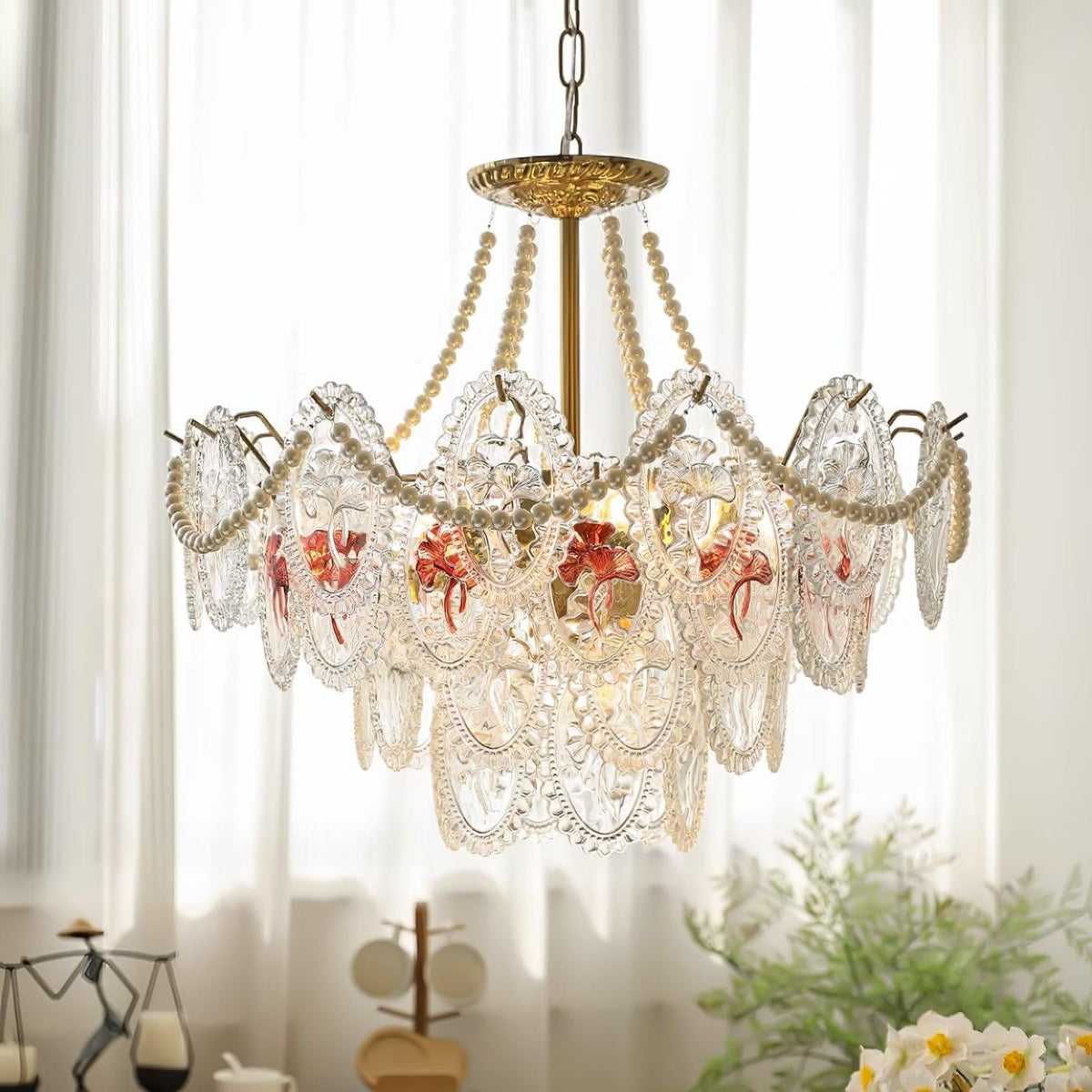 Havin candelabru Perle lucioase
