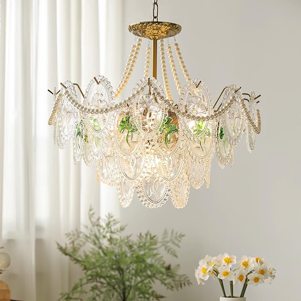 Havin candelabru Perle lucioase