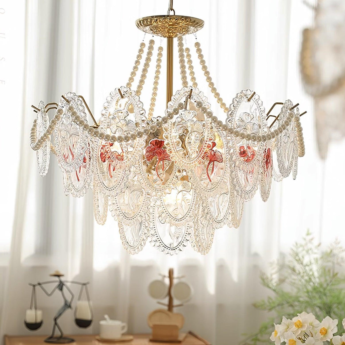 Havin candelabru Perle lucioase