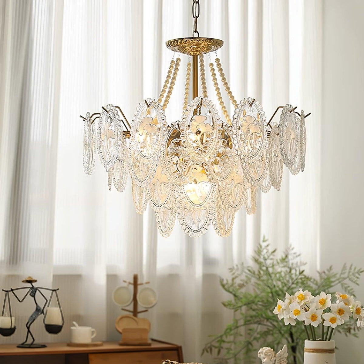 Havin candelabru Perle lucioase