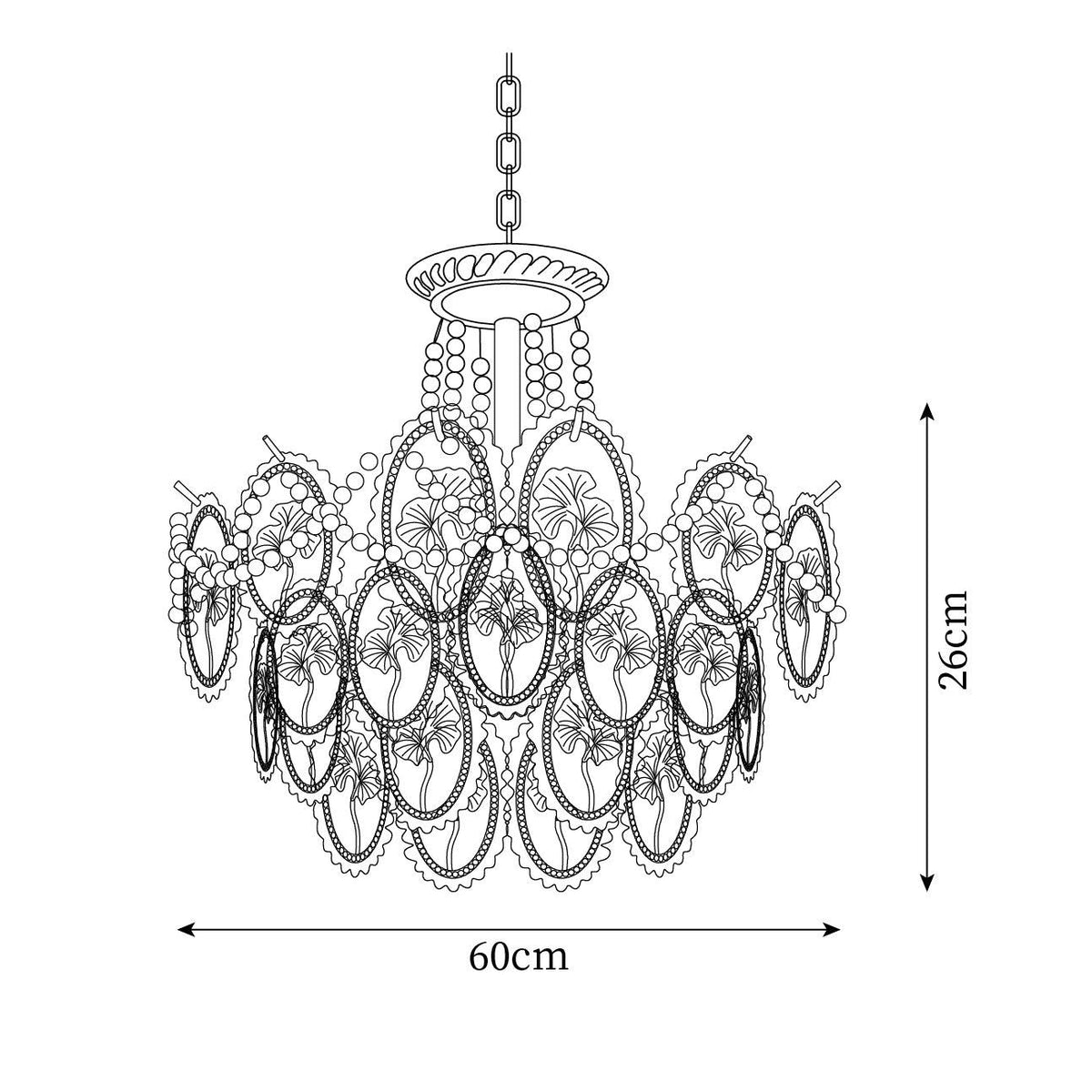 Havin candelabru Perle lucioase