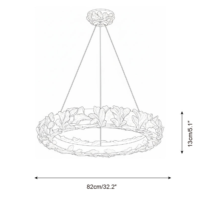 Oreloaria candelabru, în formă de inel