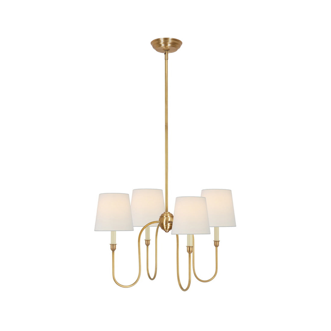 Talia candelabru din alamă și material textil, de lux