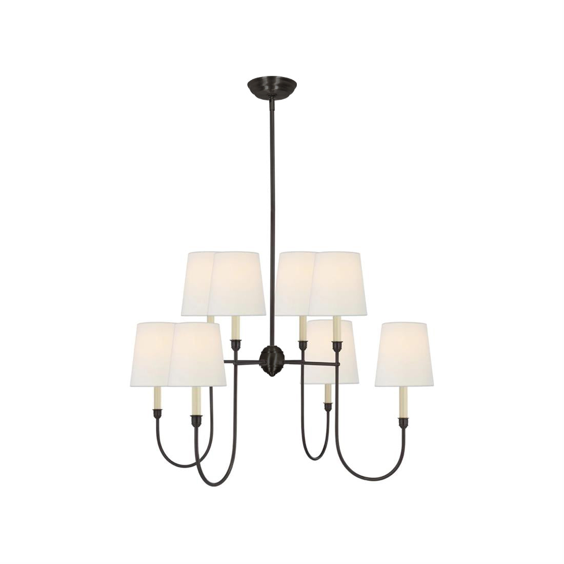 Talia candelabru din alamă și material textil, de lux