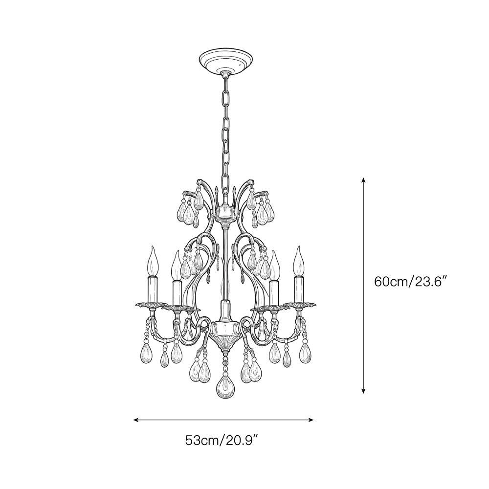 Delmoria candelabru  Vesper din cristal