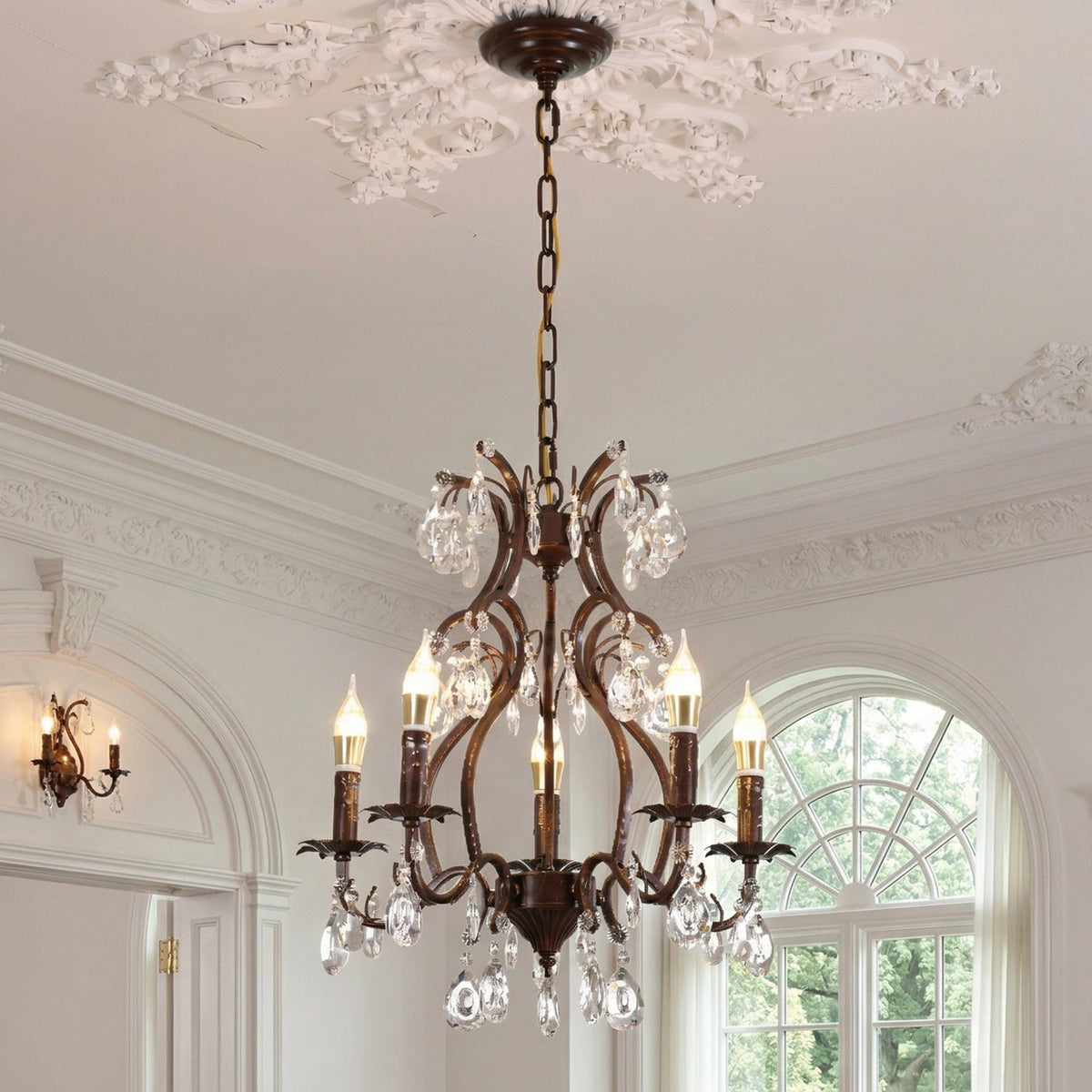 Delmoria candelabru  Vesper din cristal