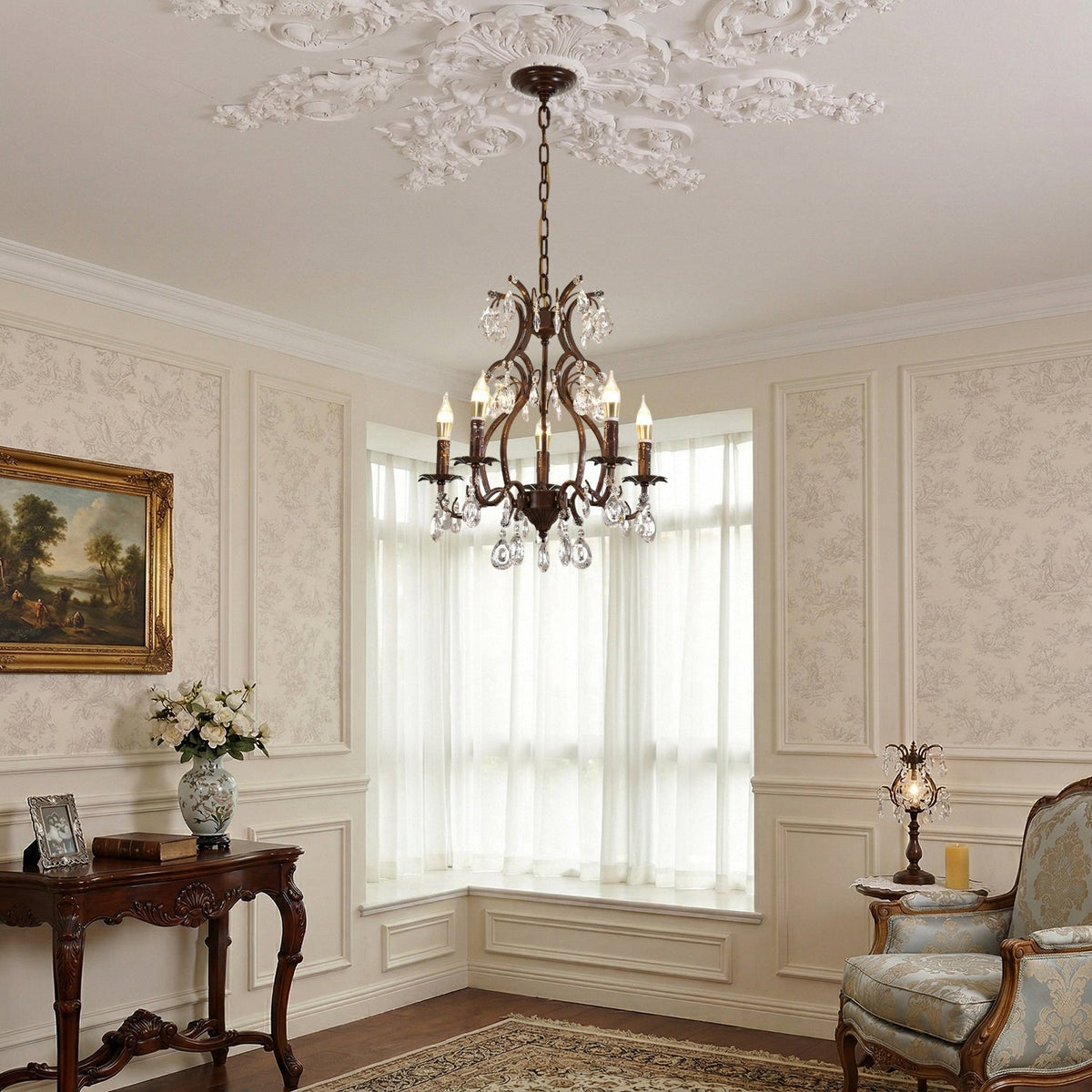 Delmoria candelabru  Vesper din cristal