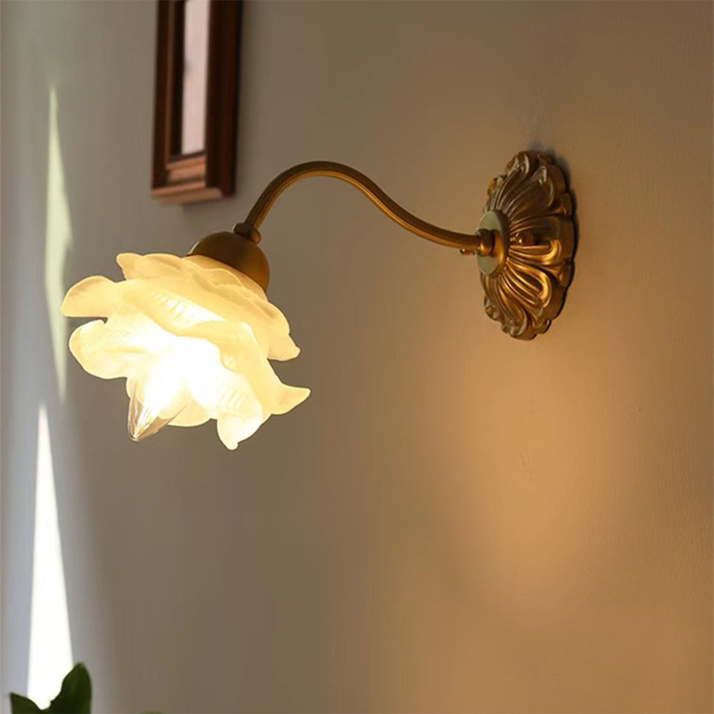 Arisha aplică de perete pentru interior din metal și sticlă, vintage, pentru dormitor și living