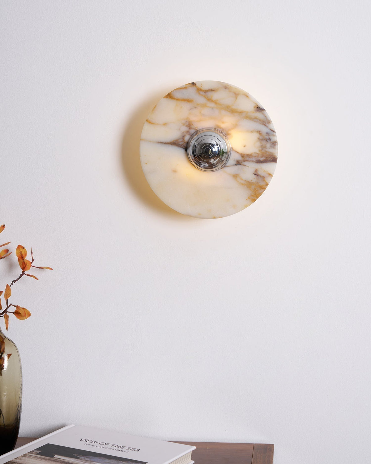 Aplică de perete din marmură disc LED luminiere modernă multiple culori