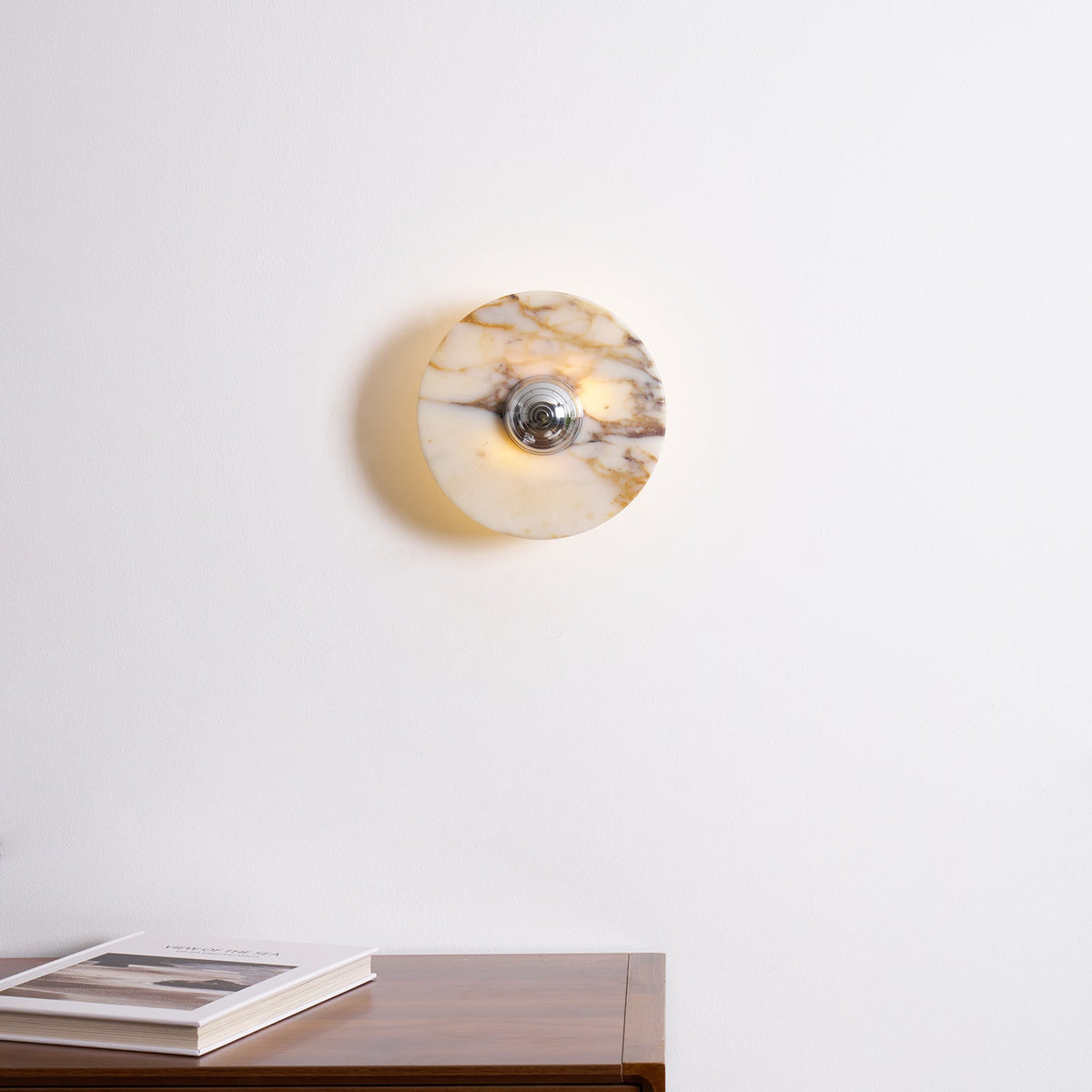 Aplică de perete din marmură disc LED luminiere modernă multiple culori