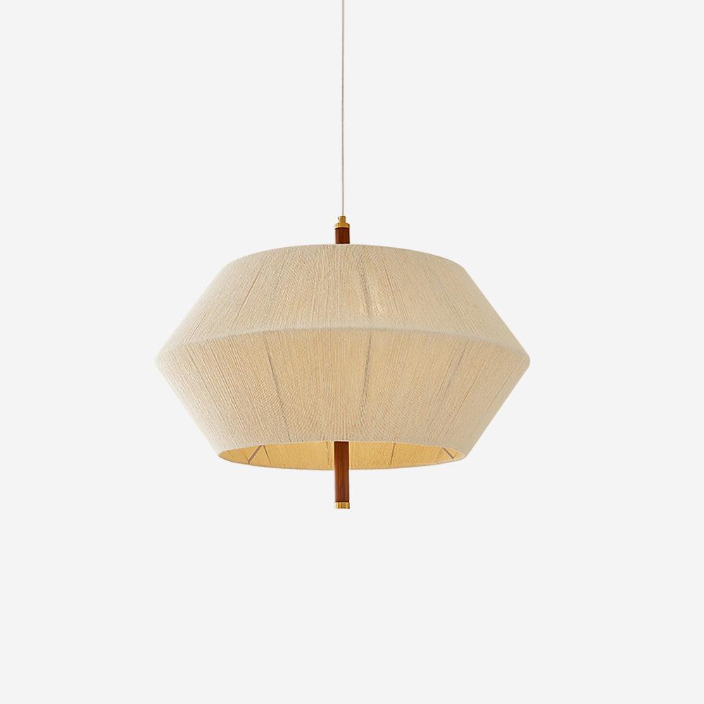 Elowen lampă suspendată Fibră de Bumbac lemn de Nuc Natural