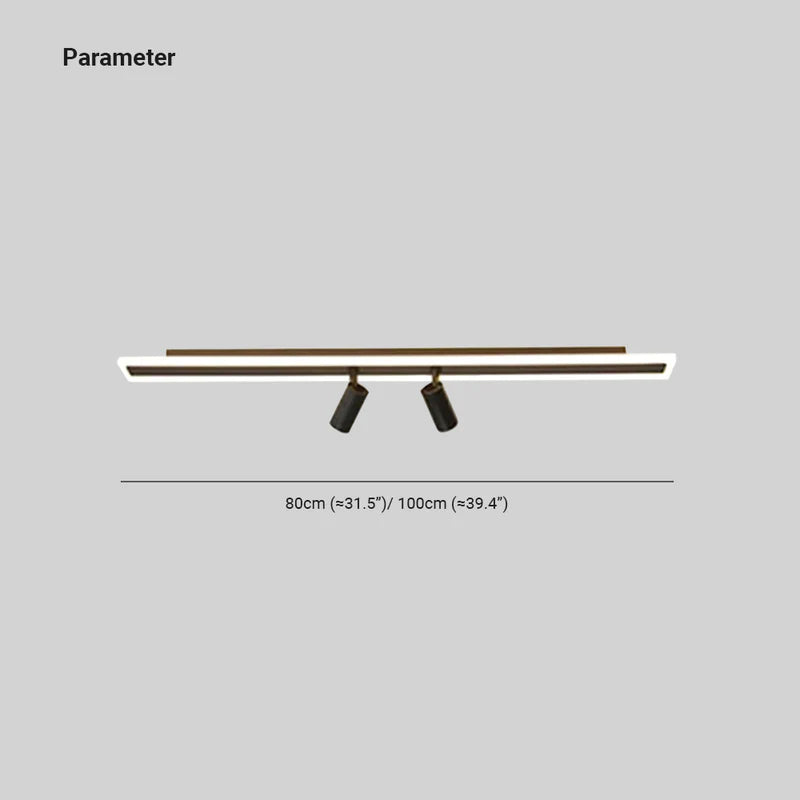 Aim plafonieră minimalistă cu Două Linii, negru