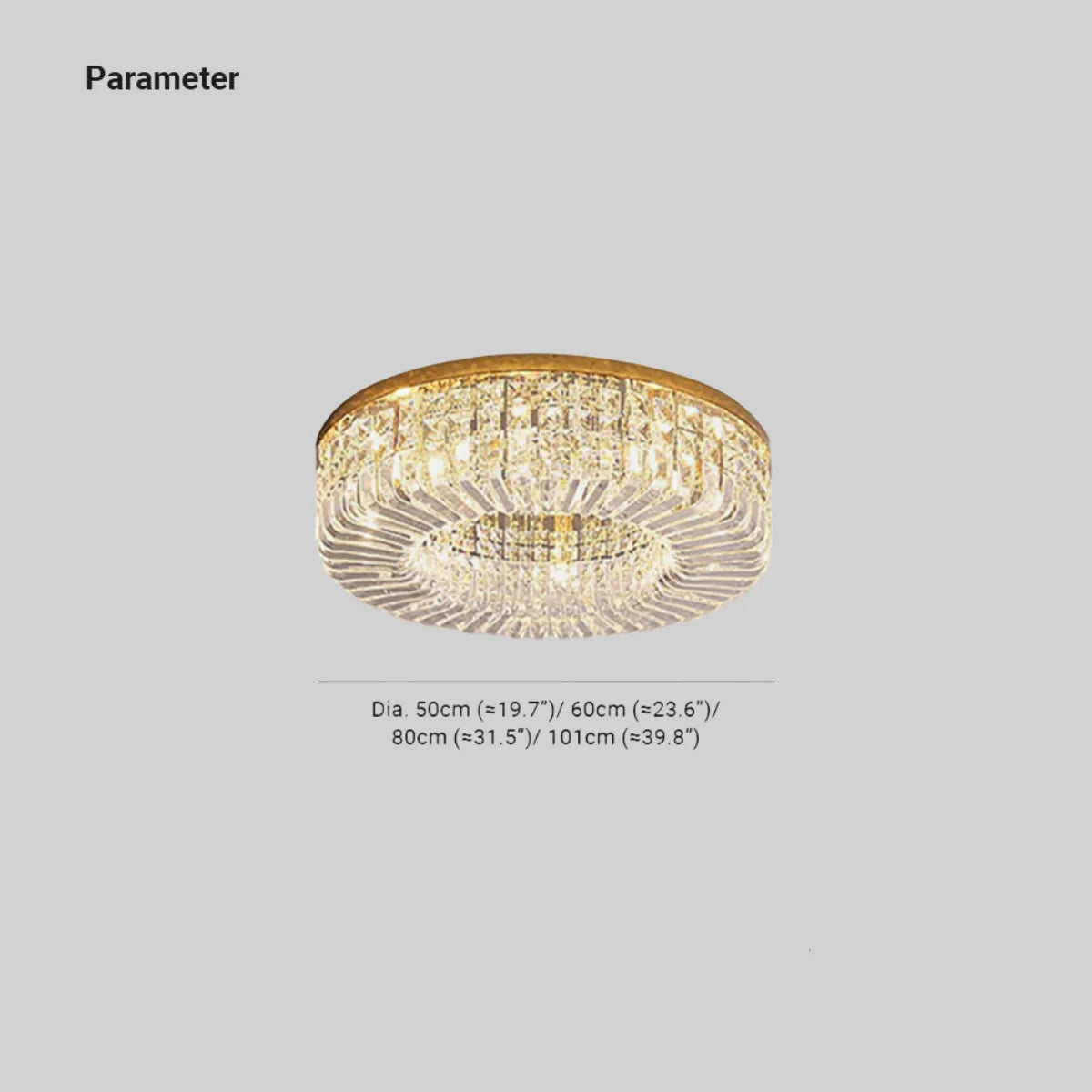 Kristy plafonieră aplicată lux metal/cristal